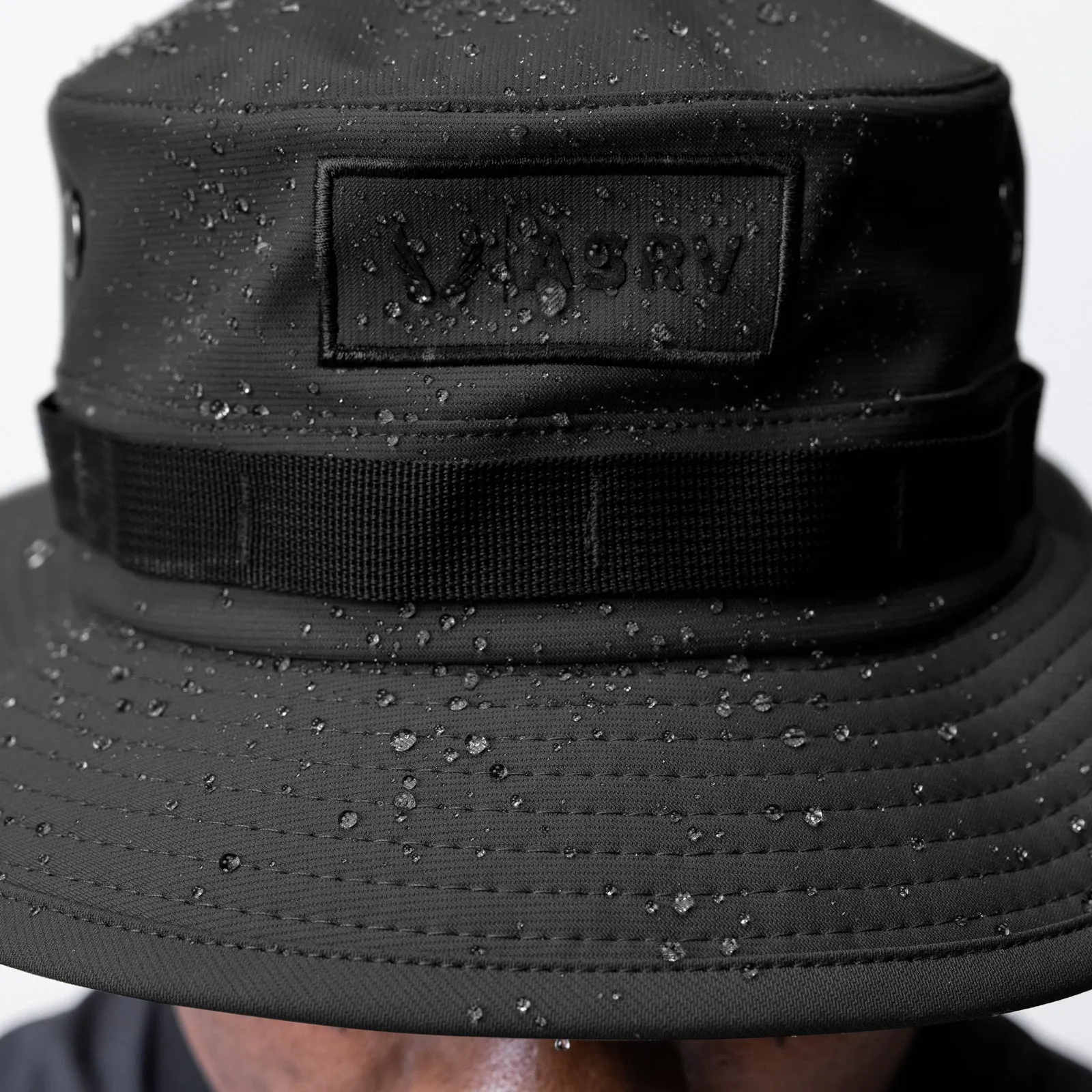 0718. Waterproof Vented Boonie Hat - Black