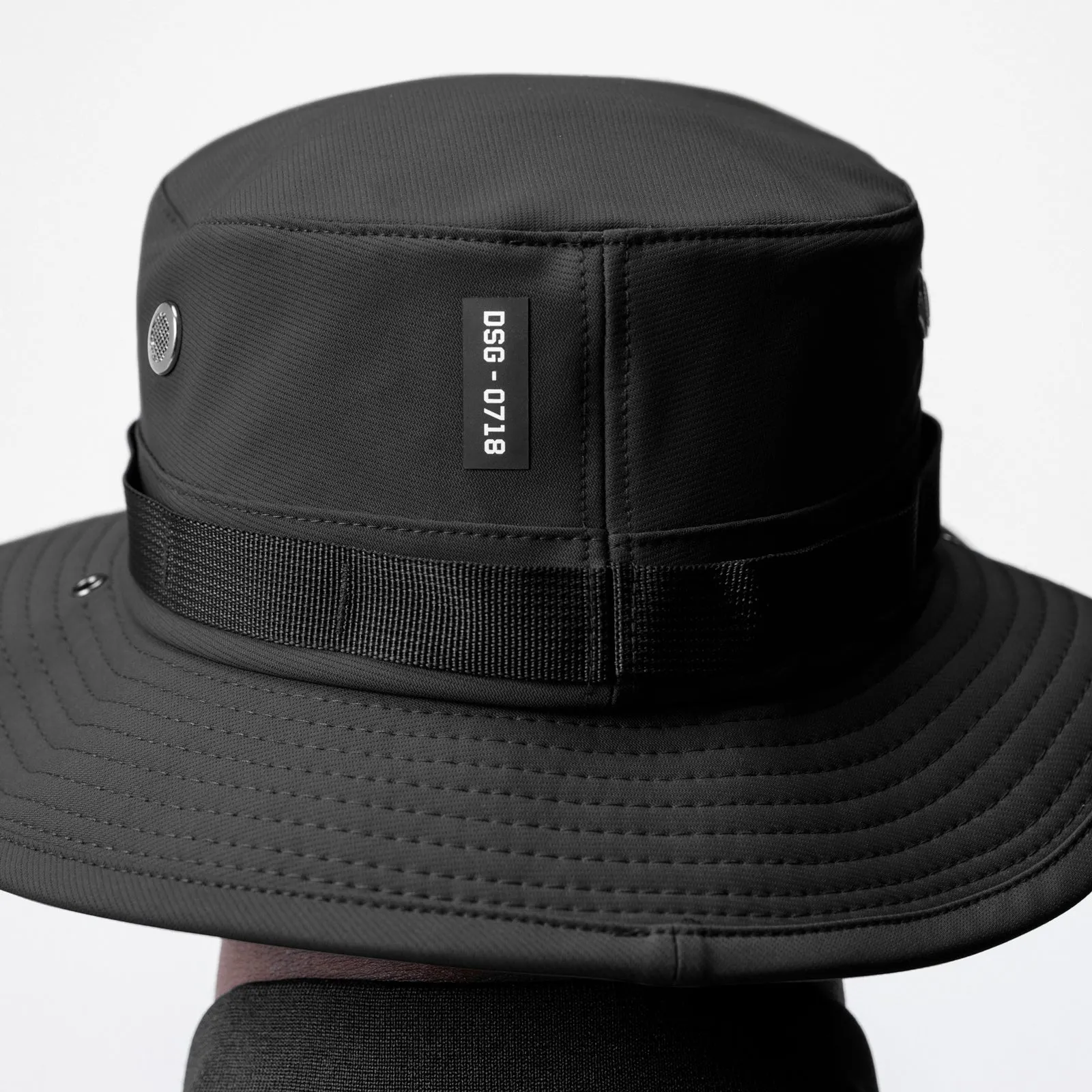 0718. Waterproof Vented Boonie Hat - Black