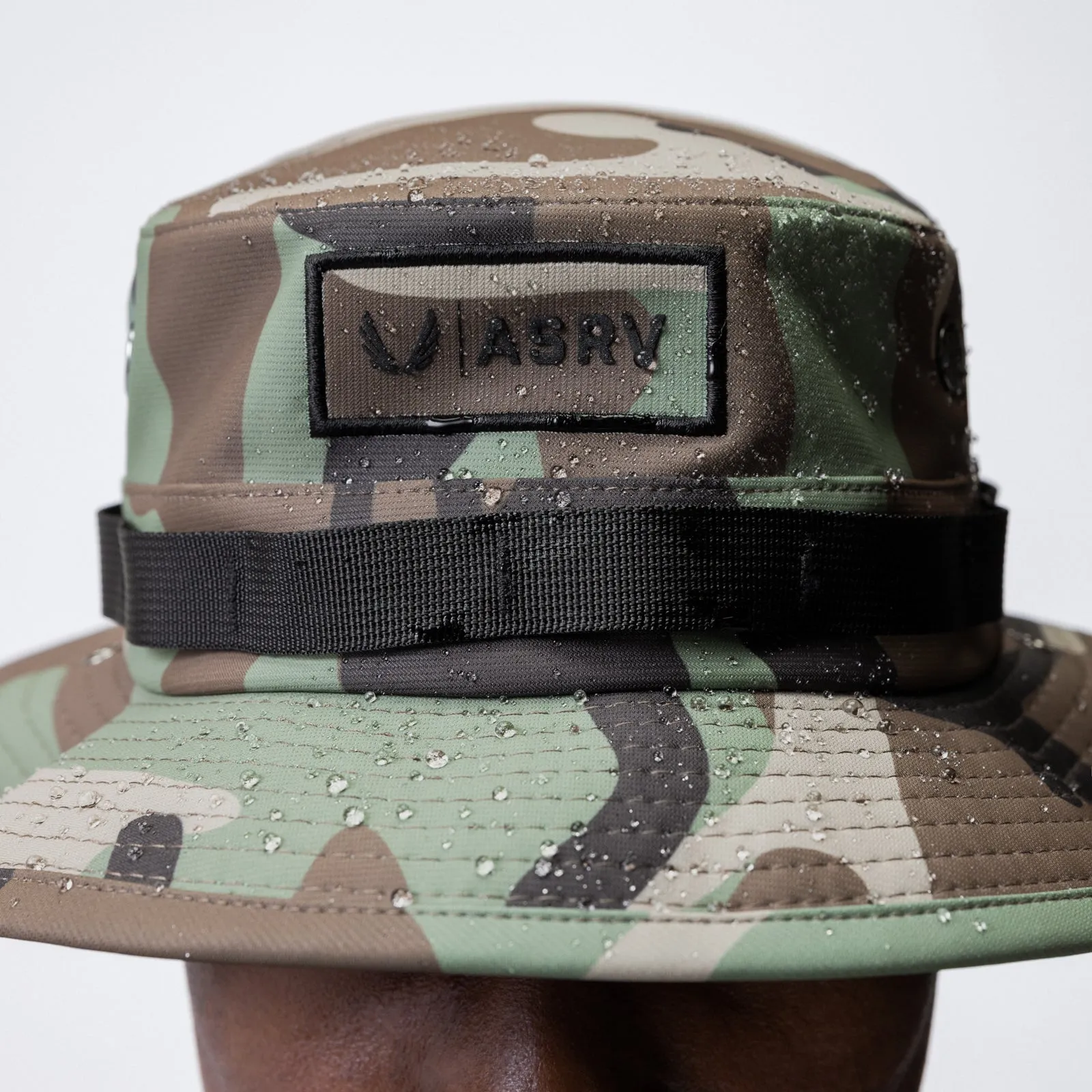 0718. Waterproof Vented Boonie Hat - Woodland Camo