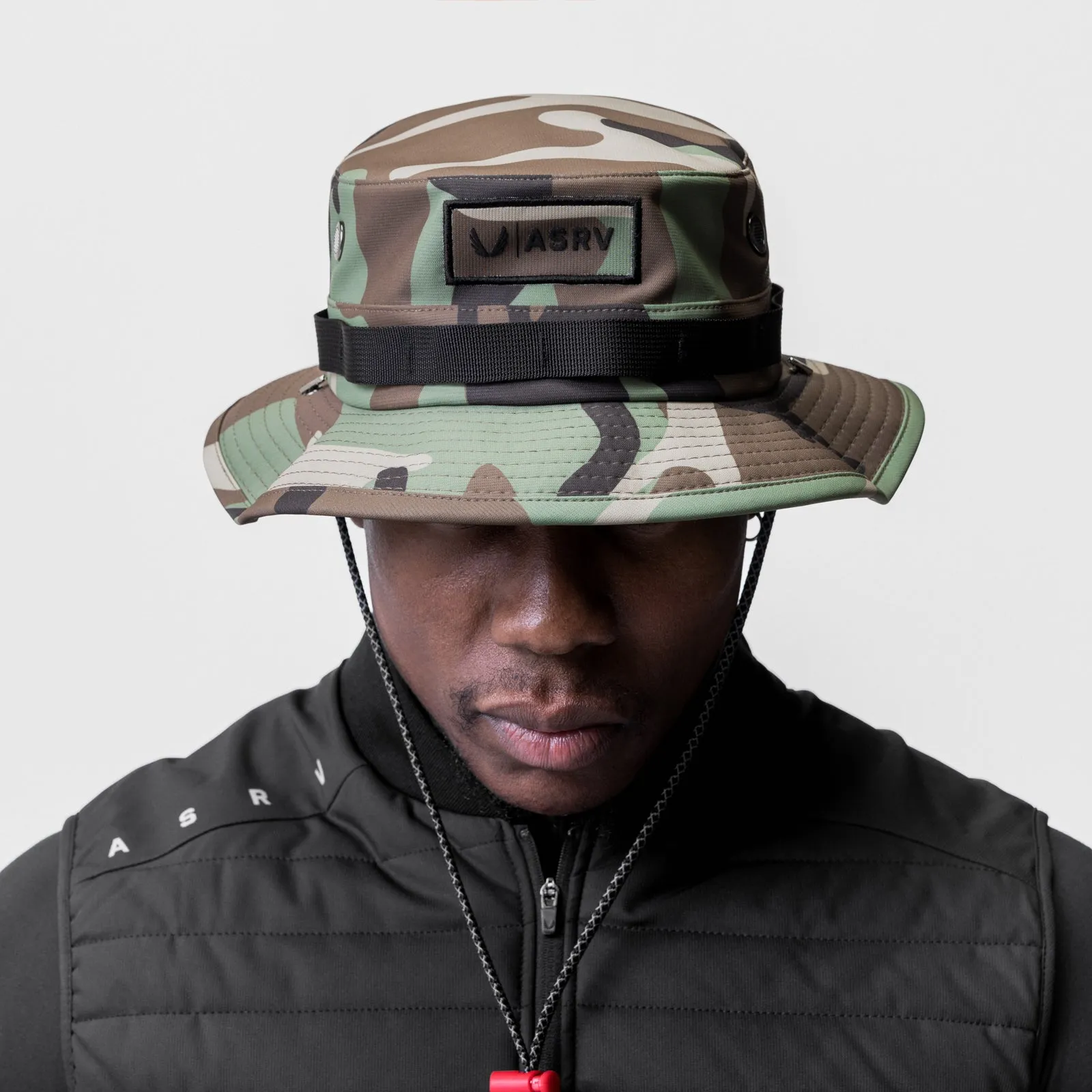 0718. Waterproof Vented Boonie Hat - Woodland Camo