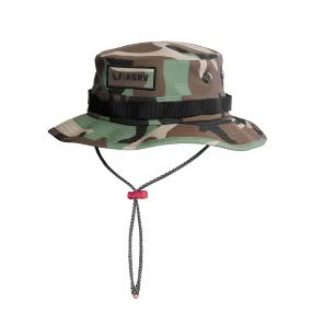 0718. Waterproof Vented Boonie Hat - Woodland Camo