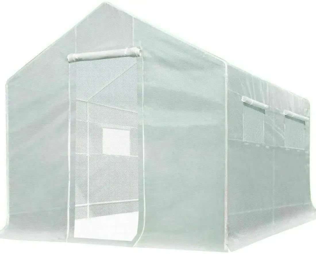 10' x 9' x 8' Backyard Greenhouse-White