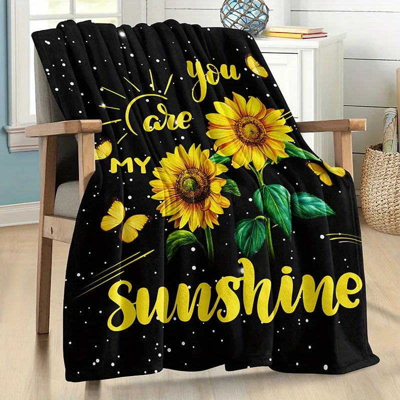 1pc Soft and Lightweight Sunflower Blanket for Adults - Perfect for Couches, Sofas, and Weddings - Ideal Gift for Anniversaries