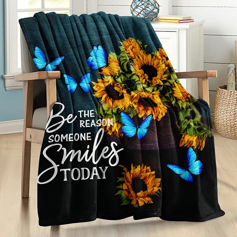 1pc Soft and Lightweight Sunflower Blanket for Adults - Perfect for Couches, Sofas, and Weddings - Ideal Gift for Anniversaries