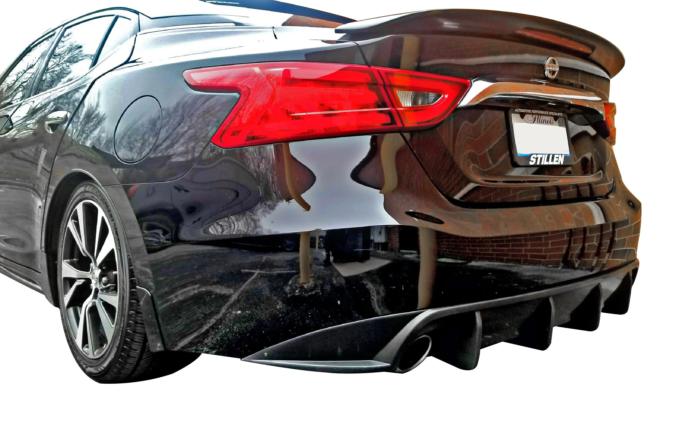 2016-2018 Nissan Maxima Rear Diffuser [Matte Black] - KB12818MB