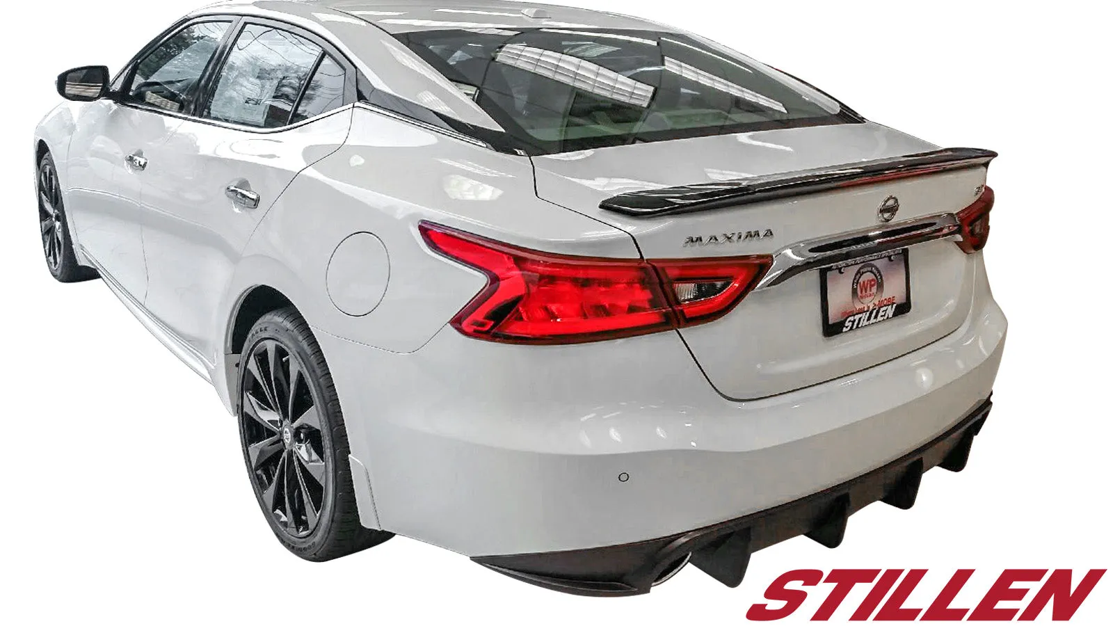 2016-2018 Nissan Maxima Rear Diffuser [Matte Black] - KB12818MB