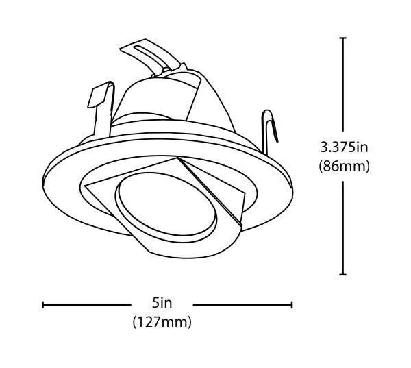 4 in. White LED Recessed Retrofit Adjustable Retractable Downlight, 3000K