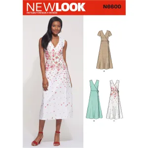 6600 New Look Sewing Pattern N6600 Misses' Wrap Dress