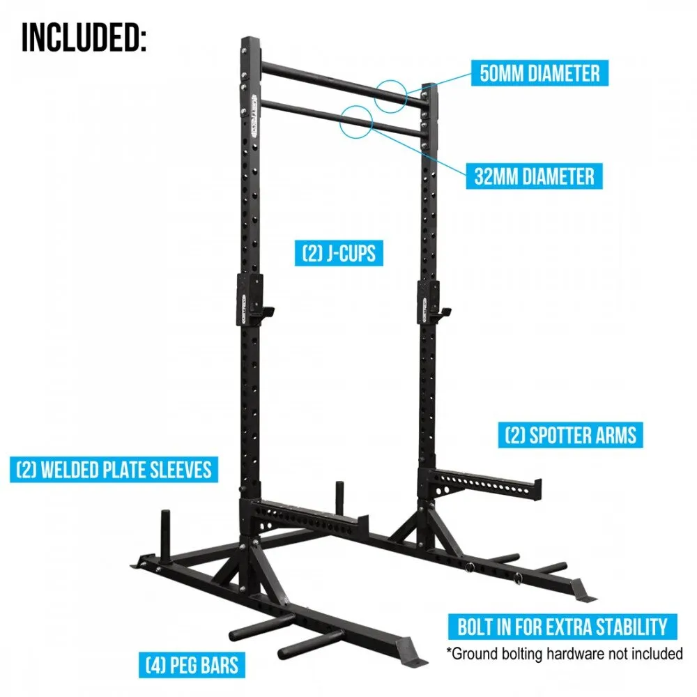 7'10" Guillotine: Squat Rack and Pull-Up Bar Combo (Get RX'D)