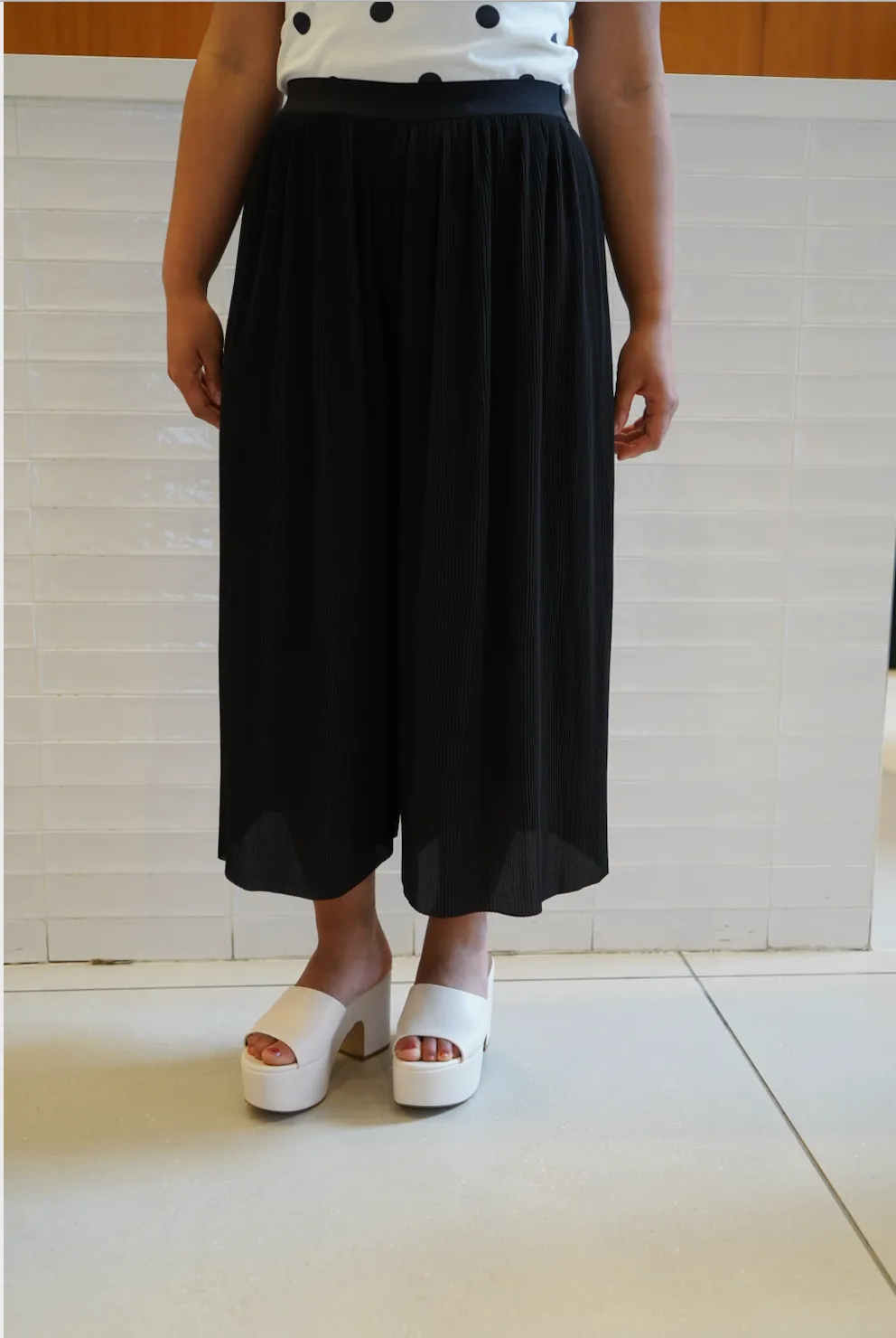 90s Accordion-Style Culottes - S/M