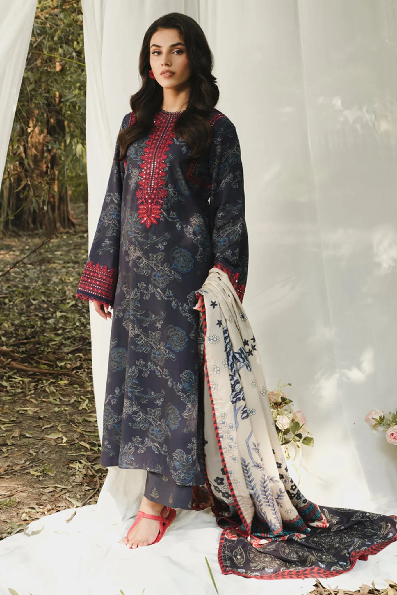 A Whimsical by Xenia Unstitched 3 Piece Winter Collection'2024-10-Mona