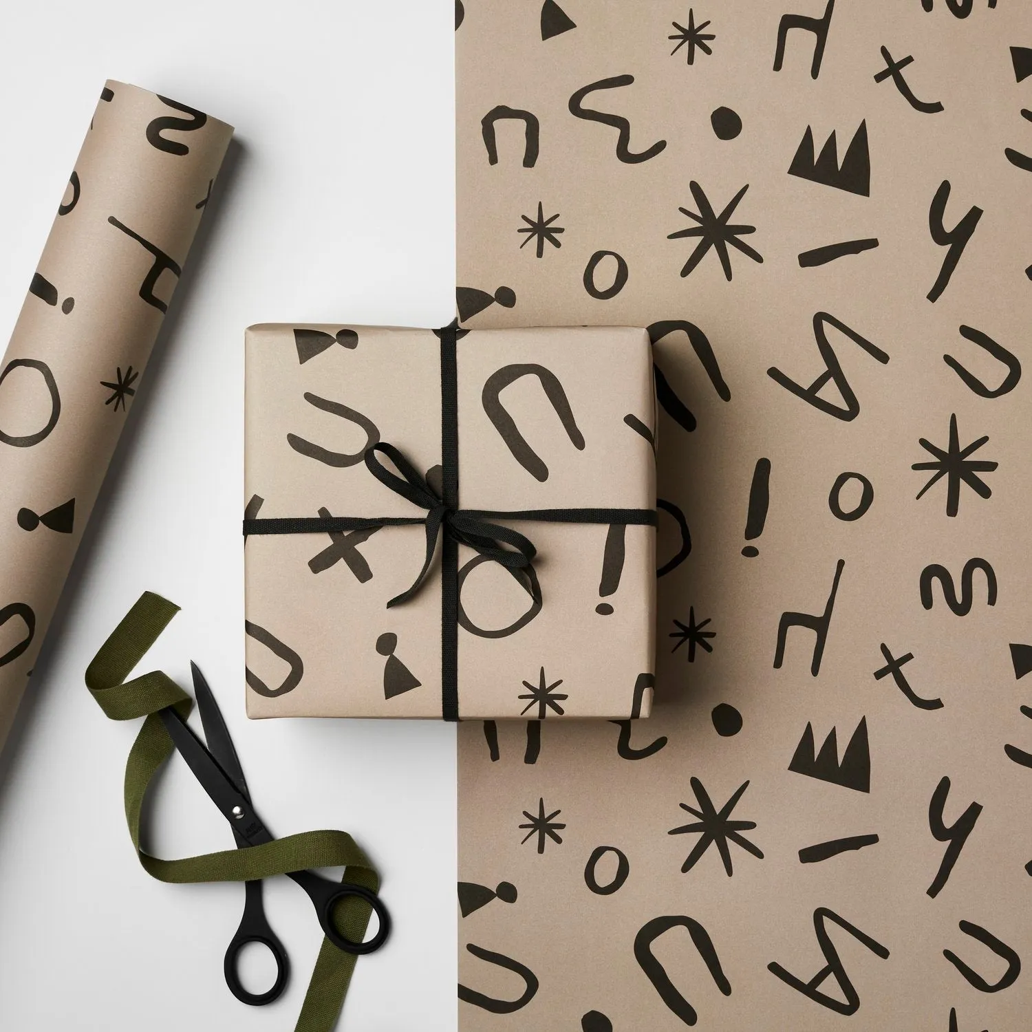 Abstract Dudeles Folded Wrapping Paper | by Kinshipped