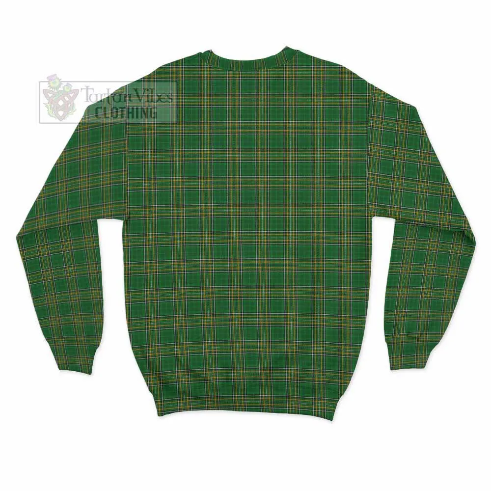 Adams Irish Clan Tartan Sweatshirt with Coat of Arms