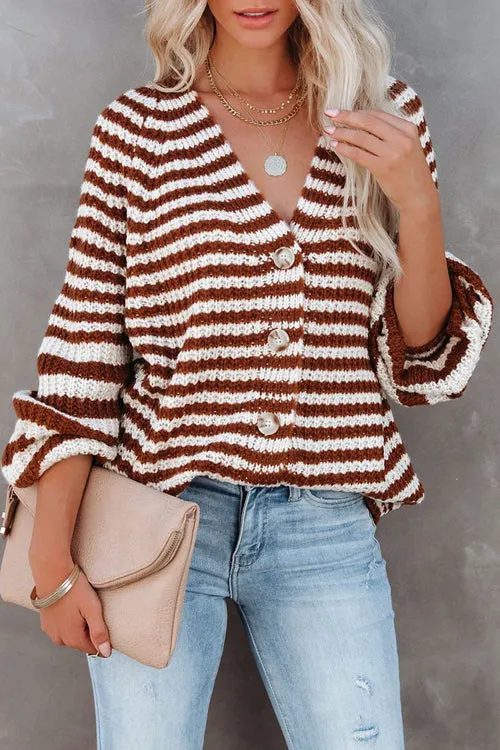 Afternoon Daydream Striped Knit Cardigan