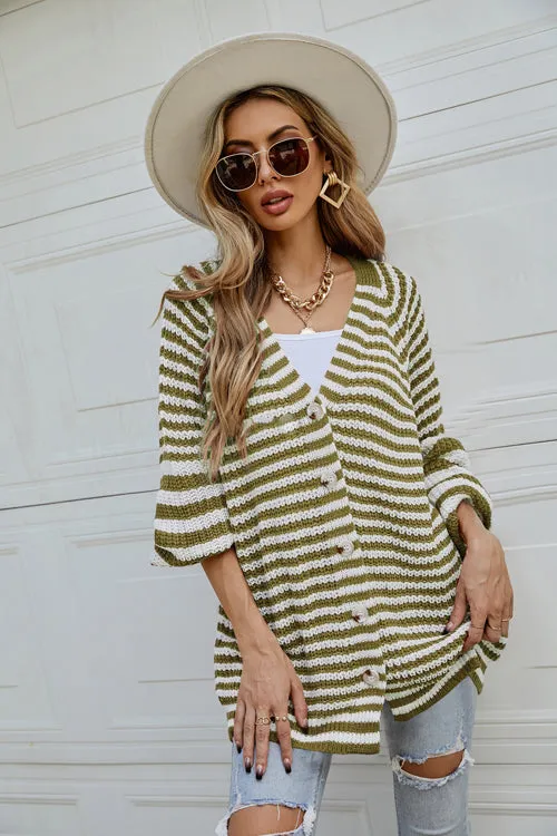 Afternoon Daydream Striped Knit Cardigan