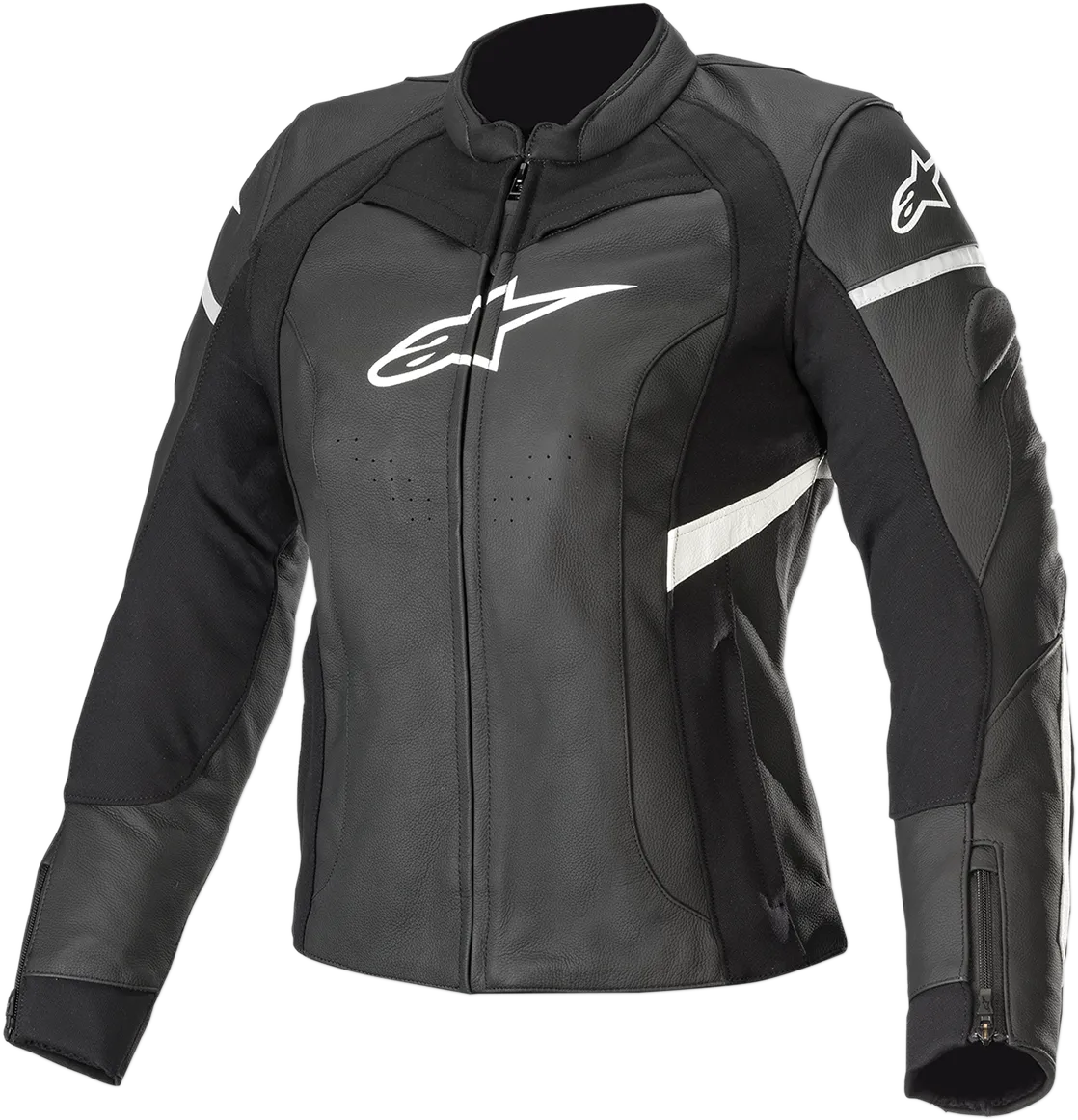 ALPINESTARS Stella Kira Leather Jacket - Black/White - US 14 / EU 50 3112019-12-50