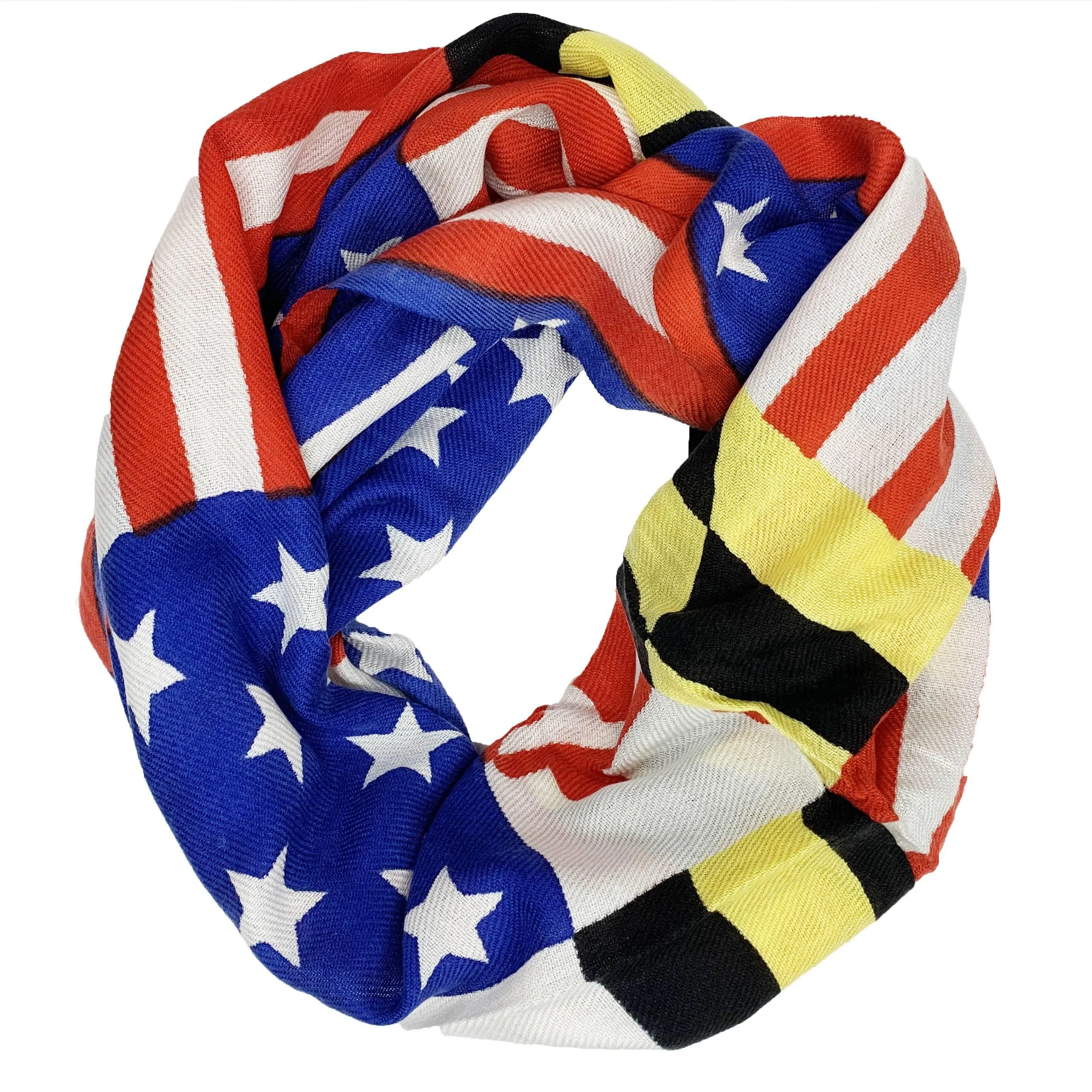 American & Maryland Flag / Infinity Scarf