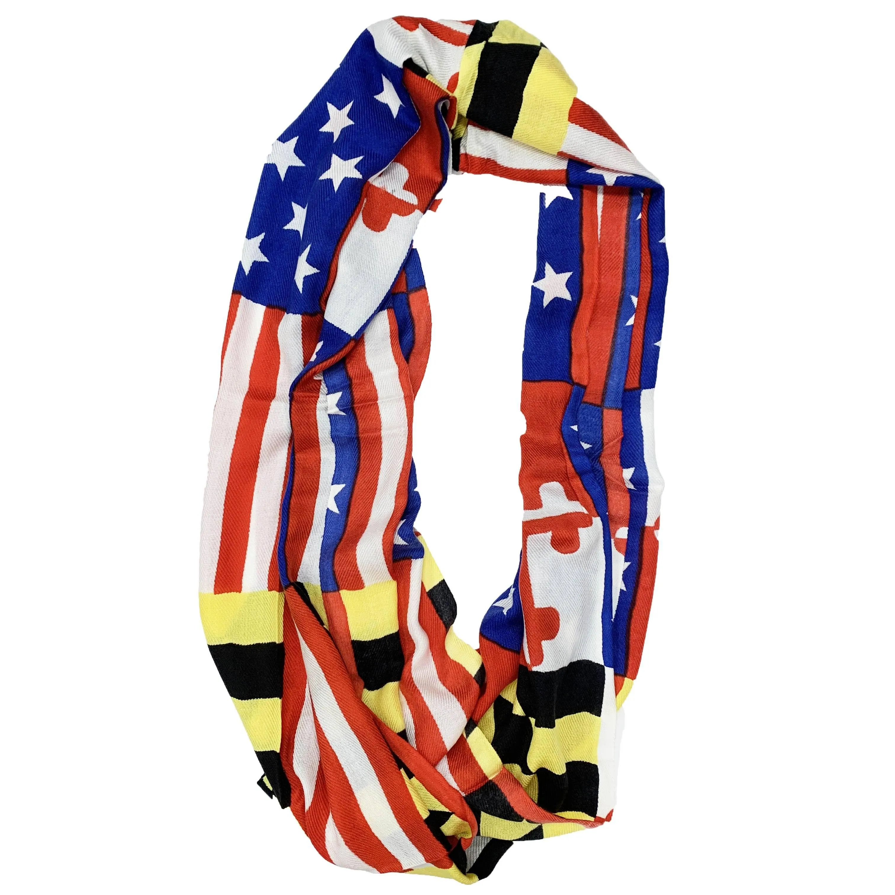 American & Maryland Flag / Infinity Scarf