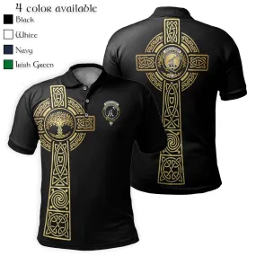 Anstruther Clan Polo Shirt with Golden Celtic Tree Of Life