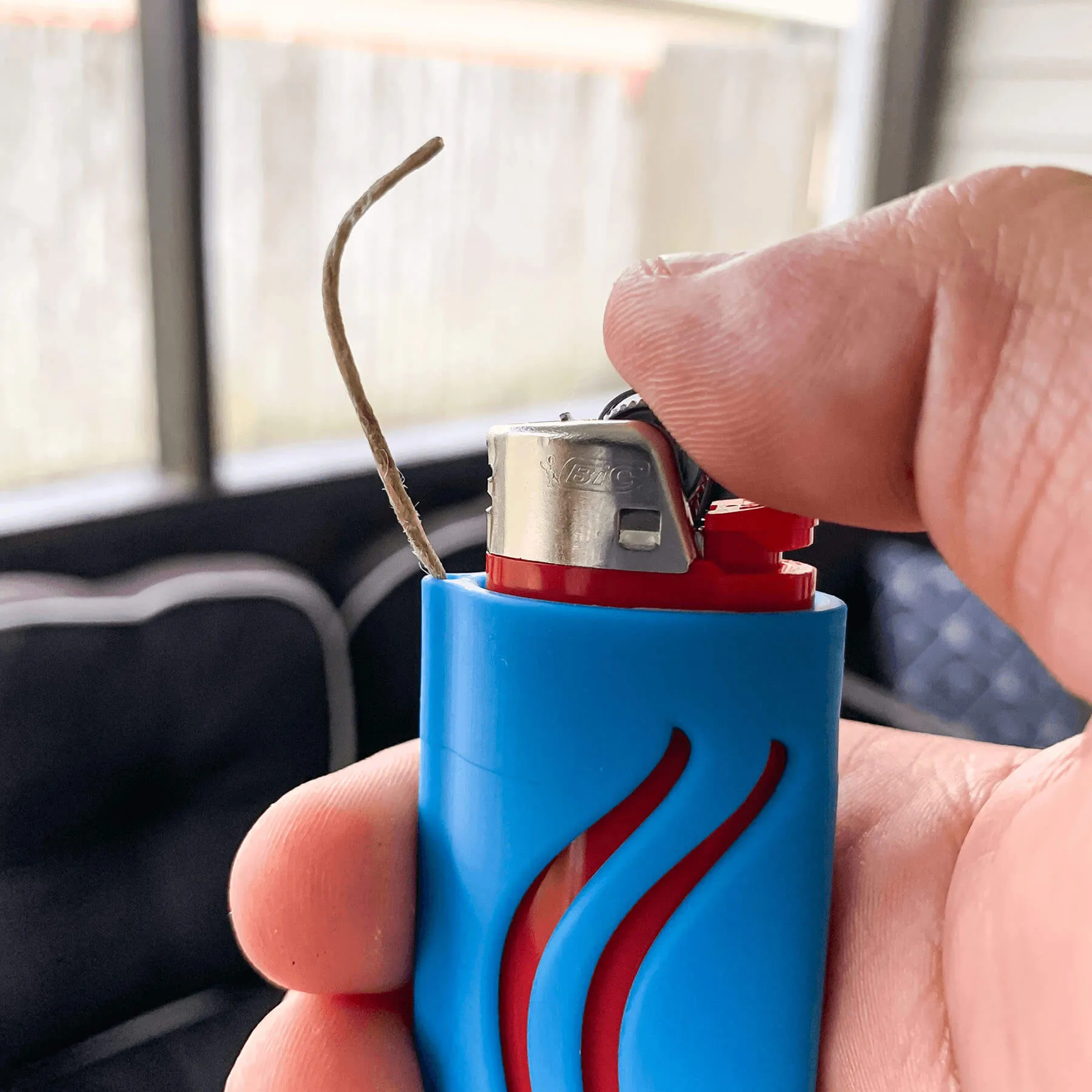 Aqua Hemp Wick Lighter Case