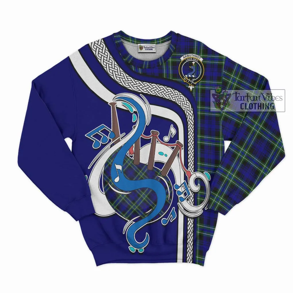 Arbuthnot Modern Tartan Sweatshirt with Epic Bagpipe Style