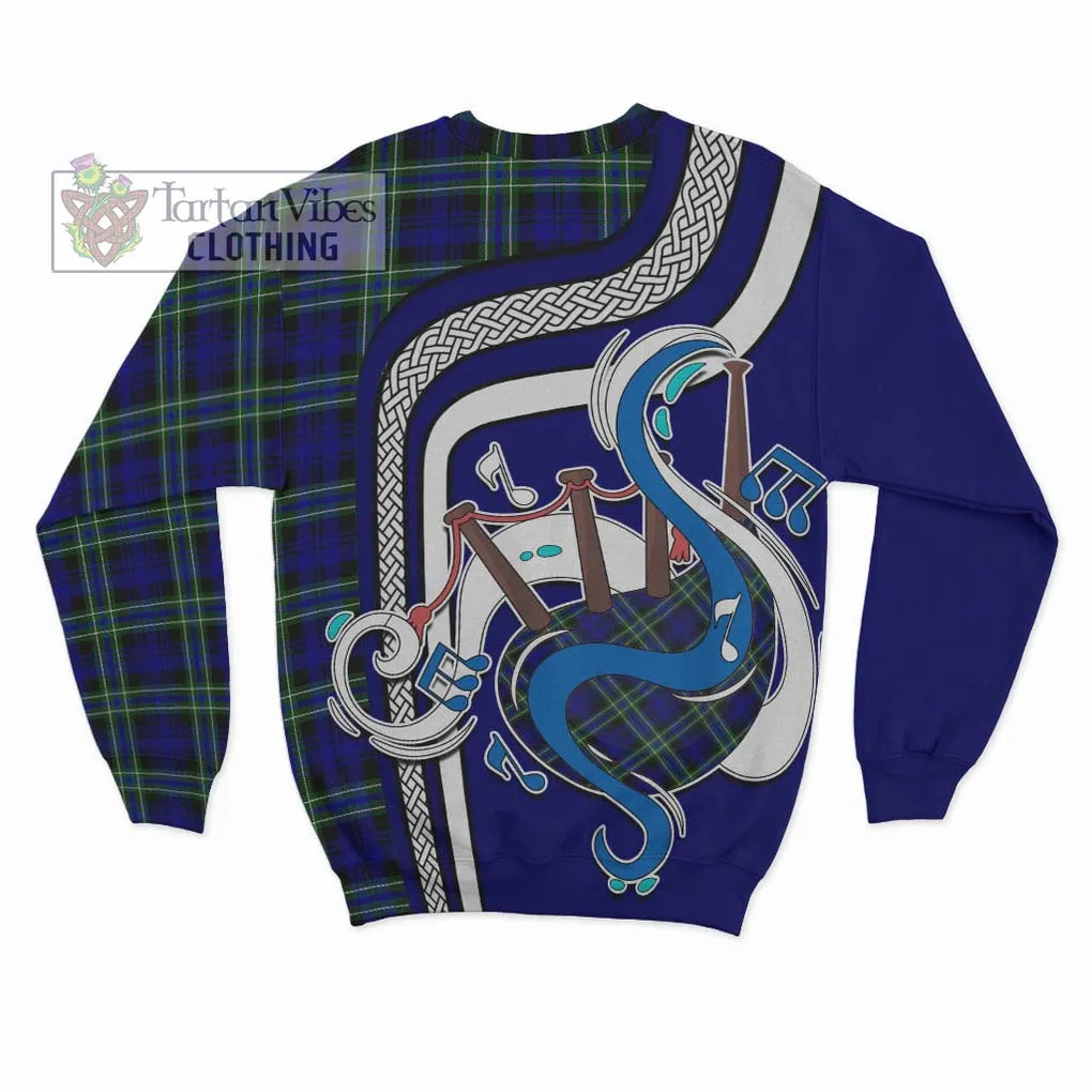 Arbuthnot Modern Tartan Sweatshirt with Epic Bagpipe Style