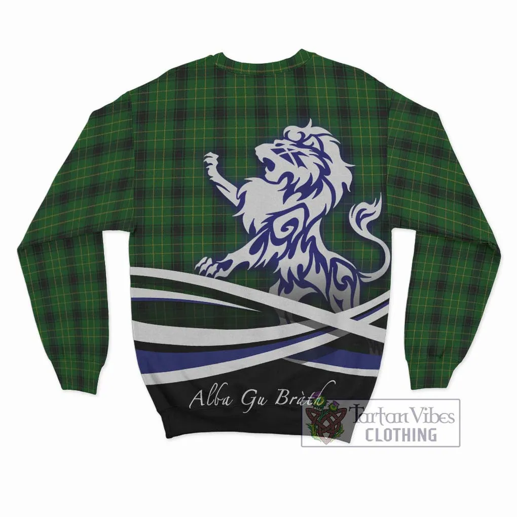 Arthur Highland Tartan Sweatshirt with Alba Gu Brath Regal Lion Emblem