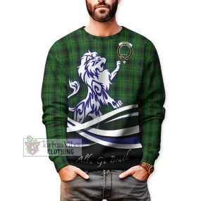 Arthur Highland Tartan Sweatshirt with Alba Gu Brath Regal Lion Emblem