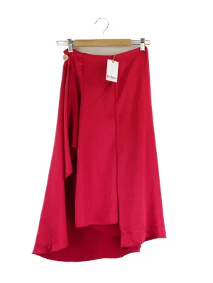 Atmos & Here Red Midi Wrap Skirt 6