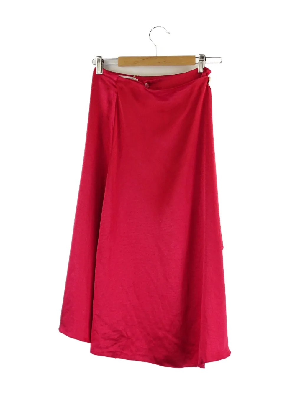 Atmos & Here Red Midi Wrap Skirt 6