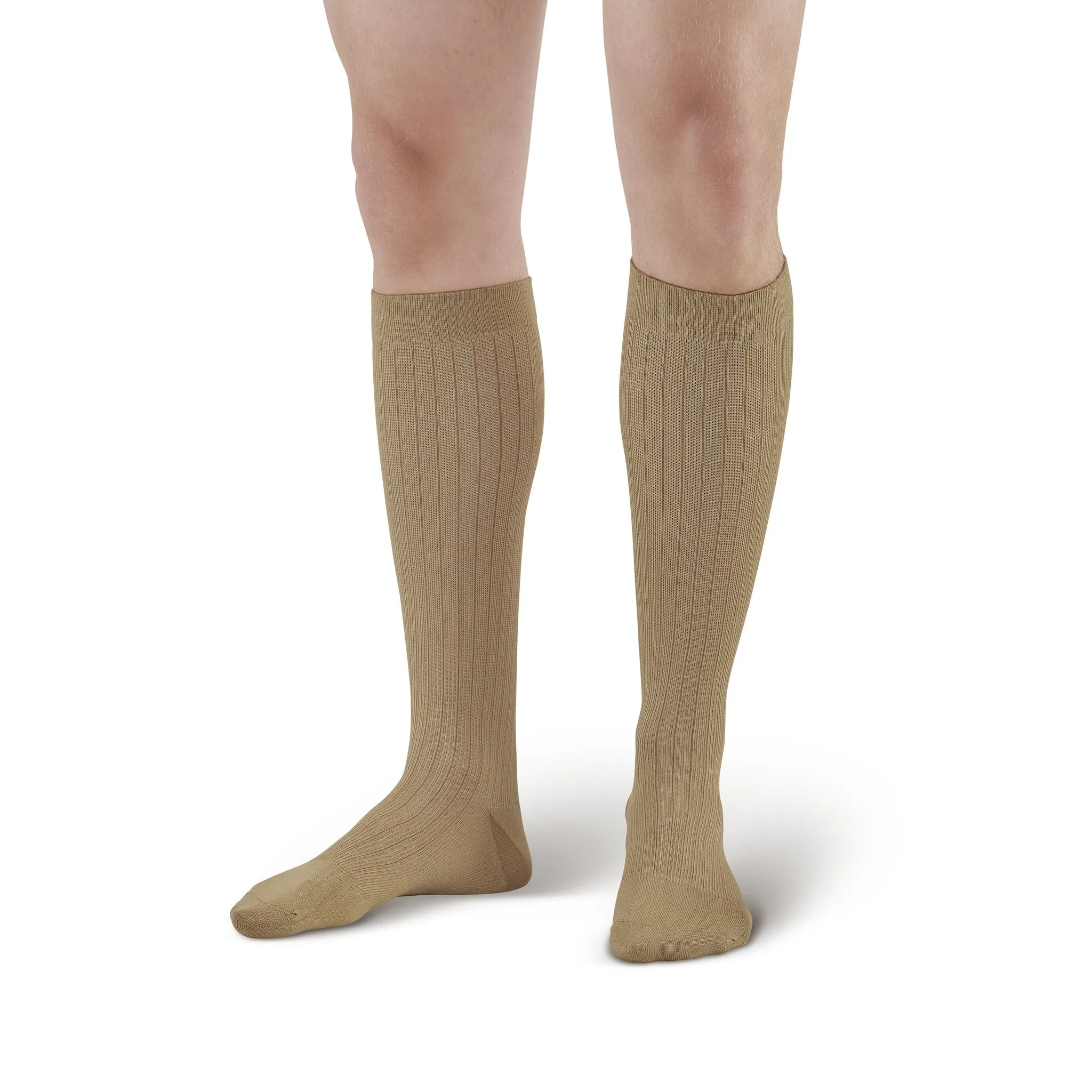 AW 128 Men's Microfiber/Cotton Knee High Dress Socks 20-30 mmHg