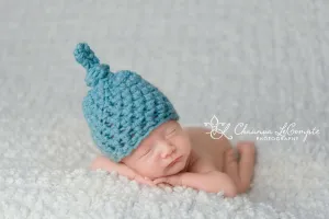 Baby Blue Newborn Knot Hat