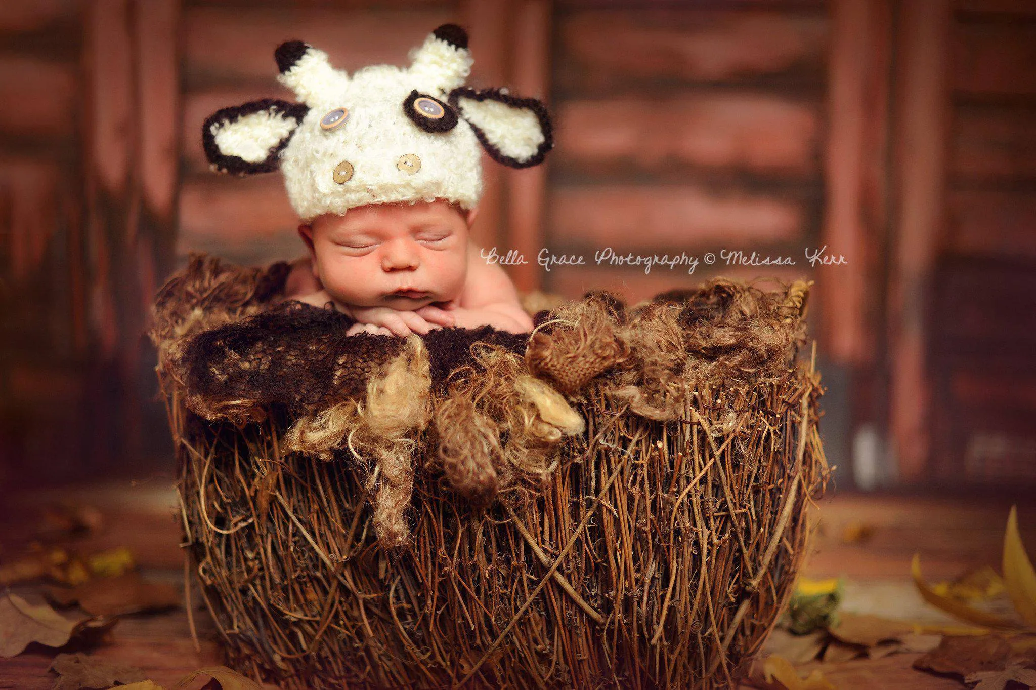 Baby Cow Newborn Animal Hat