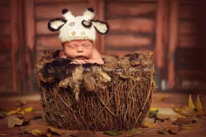 Baby Cow Newborn Animal Hat