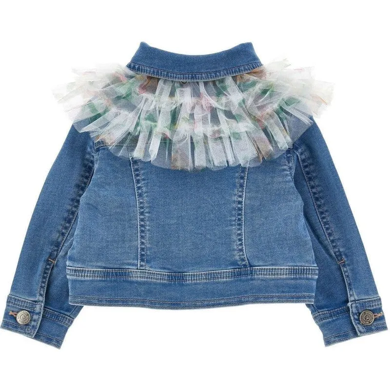 Baby Girls Denim Jacket With Tulle