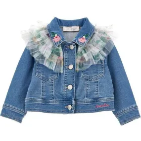 Baby Girls Denim Jacket With Tulle