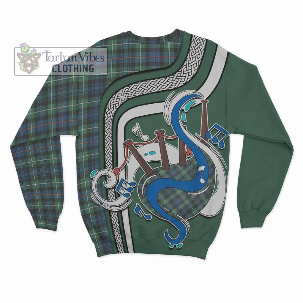 Baillie Ancient Tartan Sweatshirt with Epic Bagpipe Style