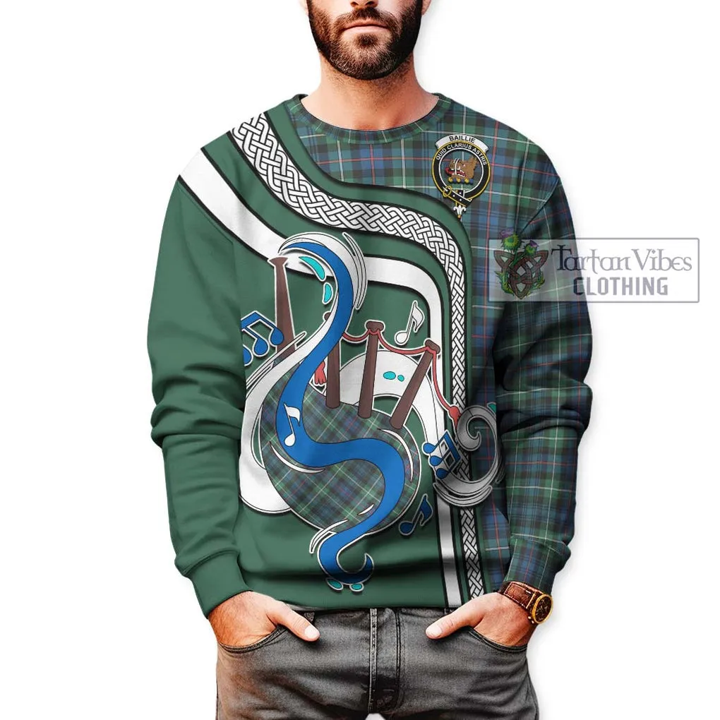 Baillie Ancient Tartan Sweatshirt with Epic Bagpipe Style