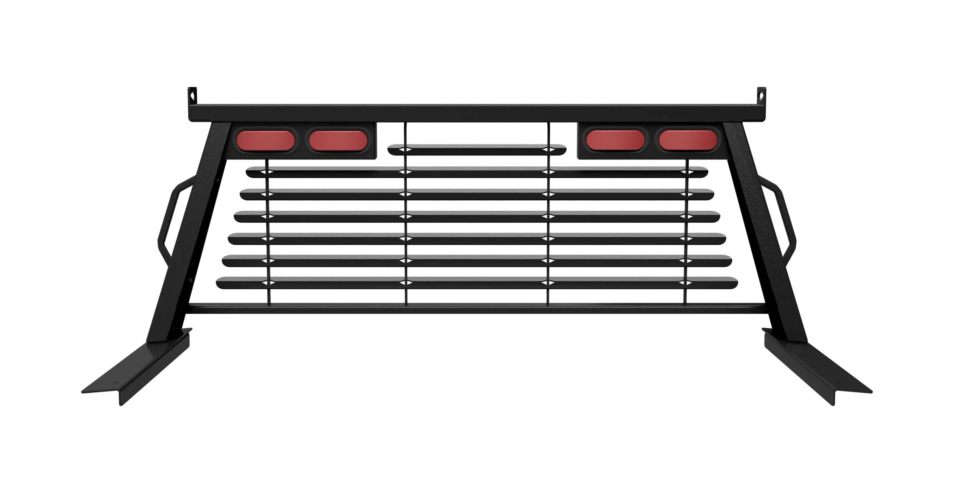 B&W Trailer Hitches PUCP7520BA B&W Custom Headache Rack w/ LED Brake, Turn, Tail Lights for Dodge Trucks