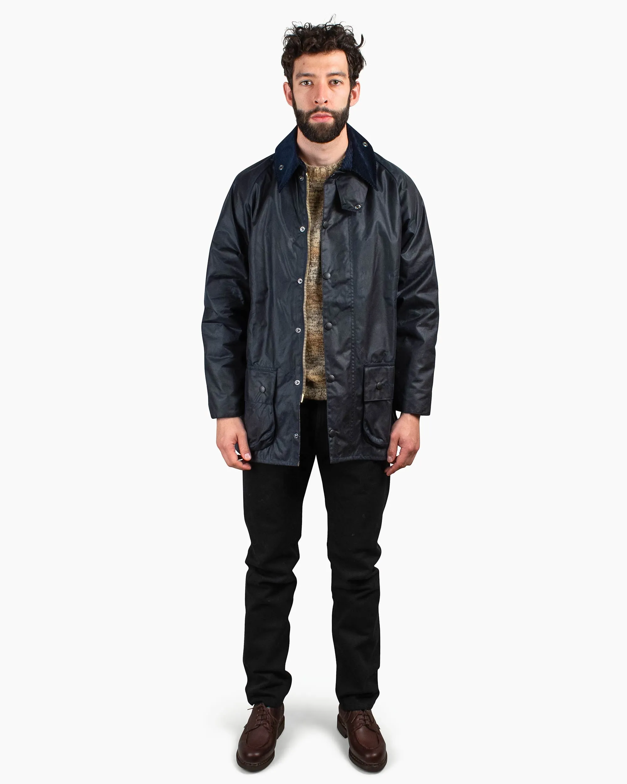 Barbour Beaufort Wax Jacket Navy