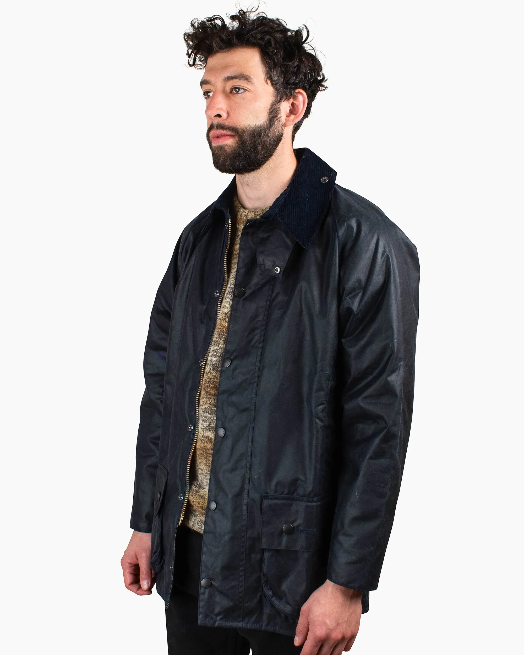 Barbour Beaufort Wax Jacket Navy