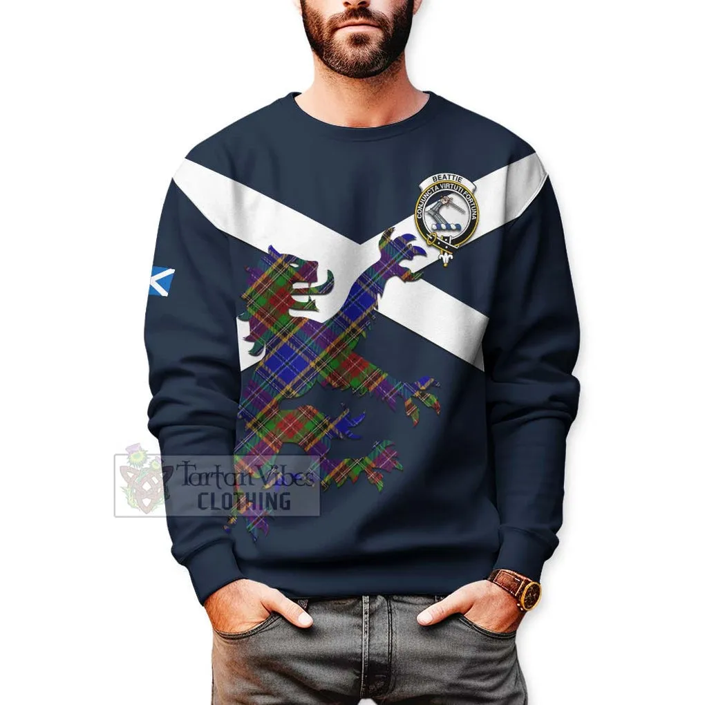 Beattie (Beatty) Tartan Lion Rampant Sweatshirt  Proudly Display Your Heritage with Alba Gu Brath and Clan Name