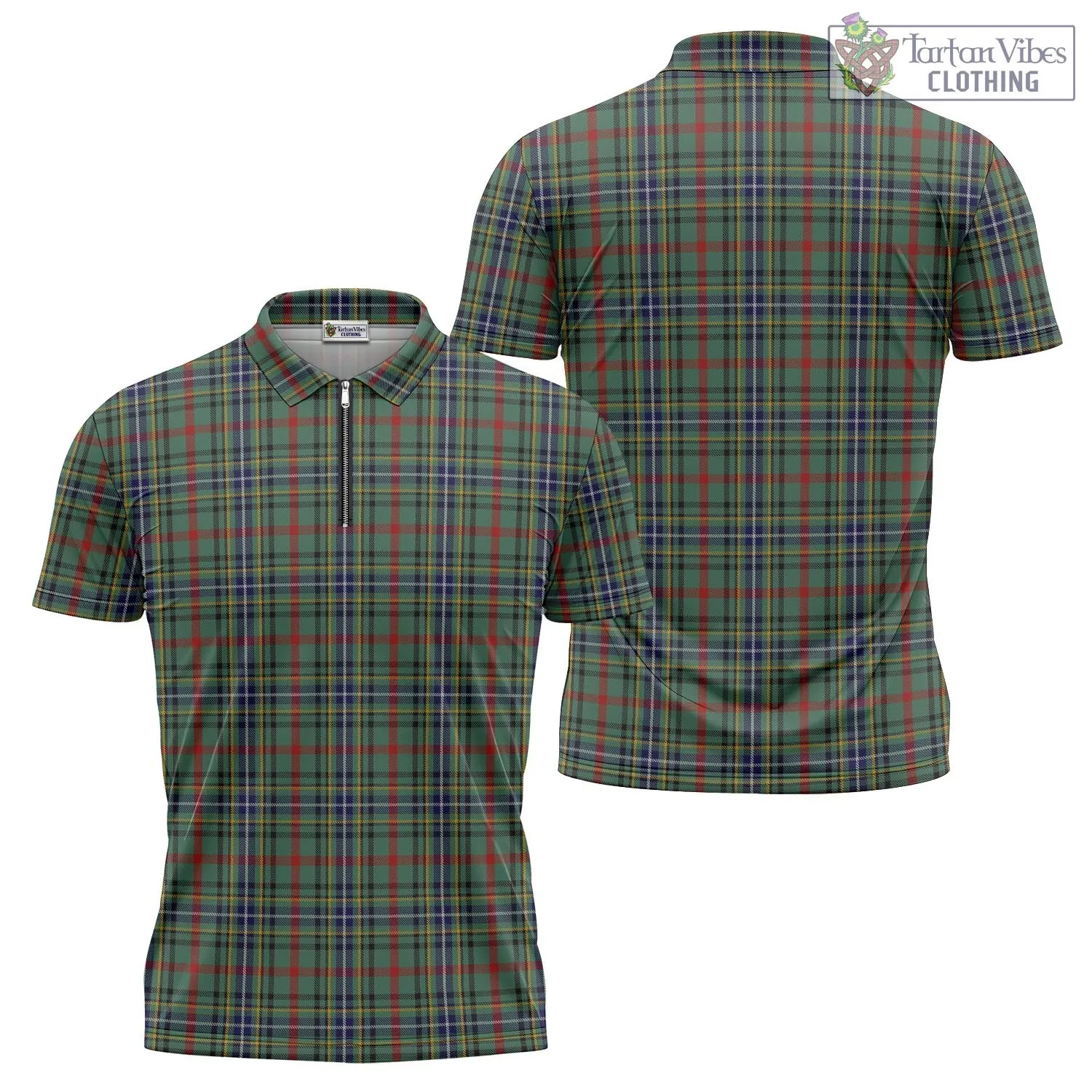 Bisset Tartan Zipper Polo Shirt