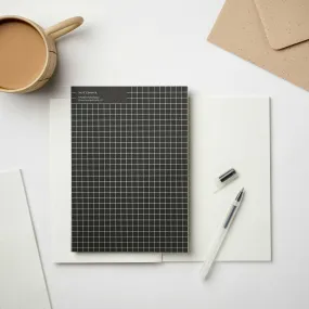 Black Graph Notebook - A5 | Dotted & Plain | by Kinshipped