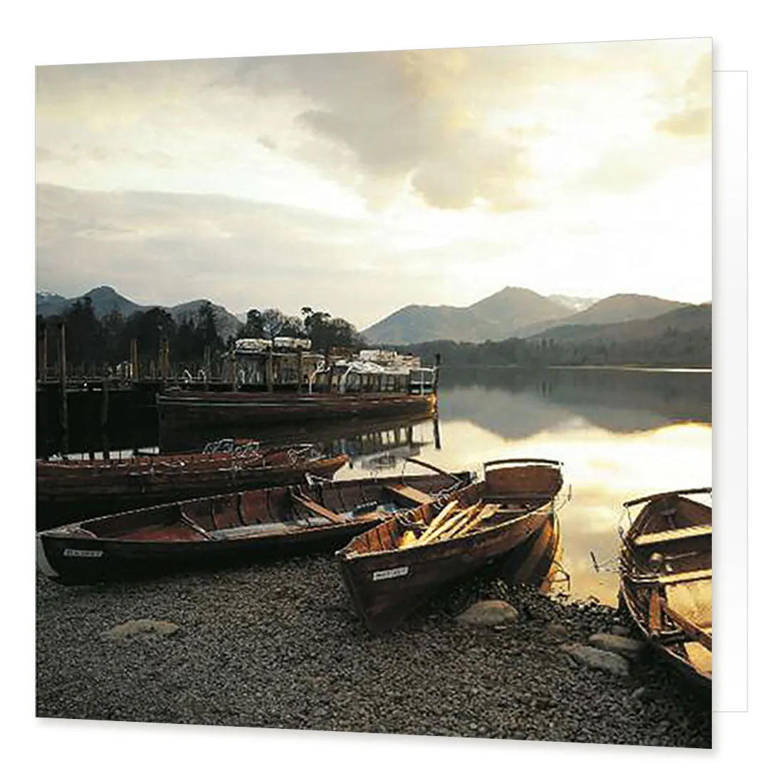 Boats at Derwent Water Greetings Card