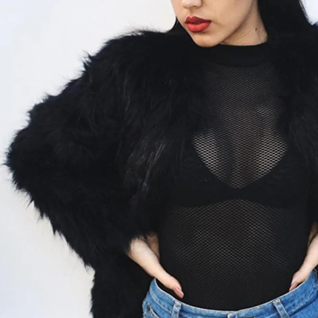 Bridget Faux Fur Jacket - Black