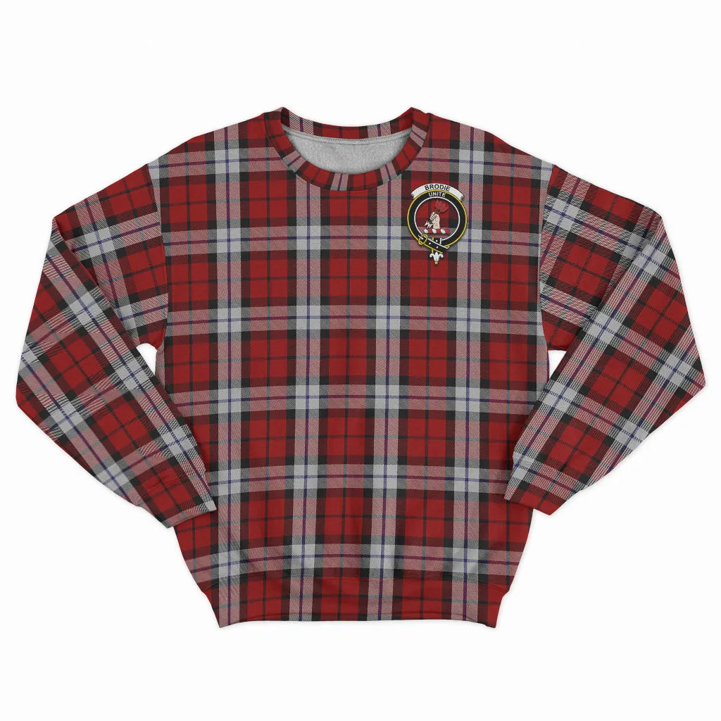 Brodie Dress Tartan Sweatshirt with Family Crest