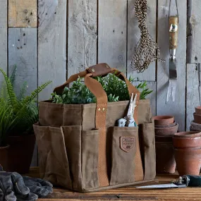 Brown Waxed Canvas Gardening Bag