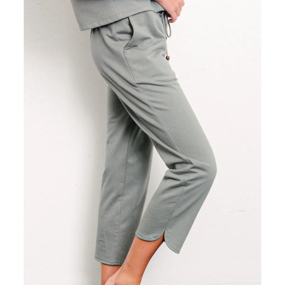 Brushed Organic Hemp Cropped Joggers