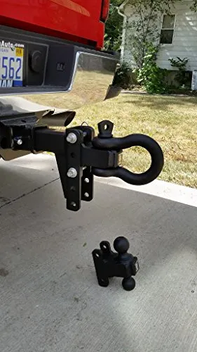 BulletProof Hitches Trailer Hitch Adjustable Extreme Duty Shackle Mount (Rated 30,000lbs) for All (Solid Steel, Black Textured Powder Coat)